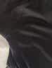 雪茜曼女士T恤女秋季薄款圓領(lǐng)螺紋純色打底百搭顯瘦透氣女士休閑短袖黑 曬單實拍圖