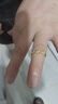 老鳳祥麥穗黃金戒指女足金七粒米求婚戒指七夕情人節禮物送女友老婆生日 足金麥穗戒指-13-14# 曬單實拍圖