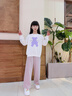 艾卡諾 I.KARNOW女童褲子春秋兒童2025新款秋裝運動闊腿褲女大童秋季女孩直筒衛(wèi)褲 15188紫色【棉質(zhì)·糯米褲】 160 （尺碼大，建議拍小一碼） 曬單實拍圖