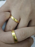 中國(guó)黃金（CHINA GOLD）黃金戒指男士素圈寬面戒指女結(jié)婚對(duì)戒送對(duì)象男女友七夕禮物 約10.03g【一對(duì)實(shí)心】 曬單實(shí)拍圖