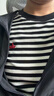Navigare意大利小帆船短袖條紋T恤衫女夏季圓領百搭體恤衫簡約時尚上衣 黑白條紋 L 曬單實拍圖