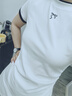 EGGKA白色休閑氣質收腰撞色連衣裙女夏季圓領短袖修身通勤顯瘦短裙 白色 【現貨】 L 曬單實拍圖