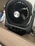 水田電風扇 家用臥室臺式節能大風量渦輪空氣循環扇 辦公宿舍低噪搖頭對流空調伴侶循環8寸 啞砂黑（帶遙控）適合25平方 曬單實拍圖