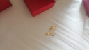 銀千惠香港金9耳環女款水滴耳墜耳飾大小耳圈沙金送情人節生日禮物 金水 曬單實拍圖