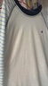 拉夏貝爾條紋拼接插肩長袖t恤女春夏2026年新款刺繡罩衫寬松上衣 藍色 L 曬單實拍圖