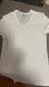 三槍男短袖T恤薄款100%純棉內(nèi)衣男士商務(wù)白色V領(lǐng)打底衫羅紋全棉汗衫 【2件裝】白色+白色 XL (175) 曬單實拍圖