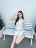 允橘掛脖法式連衣裙女2026夏季新款波點裙子短裙海邊度假氣質顯瘦洋氣 掛脖波點飄帶連衣裙 M 【建議85-100斤】 曬單實拍圖