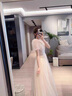 勤記成人禮服女18嵗禮服 學(xué)生長(cháng)款香檳色晚禮服主持人高級感連衣裙 香檳色中長(cháng)款 4XL 曬單實(shí)拍圖
