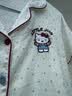 莫代爾2026新款HelloKitty純棉紗布睡衣女款夏季短袖長褲三件套裝家居服 云朵棉-J2837#圓點KT貓三件套 L 【建議100-120斤】 曬單實拍圖