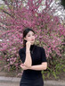 南木熊小高領短袖T恤女春秋半袖打底衫修身顯瘦美式辣妹黑色新款基礎款 黑色L【105-115斤】 曬單實拍圖