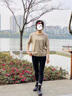 恰凡（QIAFAN）媽媽春秋裝2024新款長袖中老年女裝時(shí)尚洋氣針織上衣春秋打底小衫 卡其色 XL （推薦115-135斤） 曬單實(shí)拍圖
