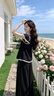 歐絲婕（OUSIJIE）大碼女裝夏季新款胖mm寬松顯瘦花邊減齡上衣+高腰闊腿褲套裝女 套裝 3XL 【160-180斤】 曬單實拍圖