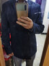 奢樹（SHESHU）雙排扣西服套裝男商務(wù)正裝西裝戧駁領(lǐng)職業(yè)裝微彈力 SSTX990RQ2210 L3藍(lán)色 L 175/92A 曬單實(shí)拍圖