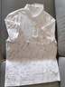 花花公子（PLAYBOY）2026新款刺繡翻領(lǐng)短袖T恤男士夏季高端碎花潮流冰絲棉POLO衫男裝 白色 2XL 180【適合150-168斤】 曬單實拍圖