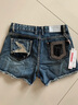 安卡丹牛仔短褲女生新款夏寬松顯瘦韓版百搭刺繡釘珠破洞外穿熱褲子9912 藍色 26 曬單實(shí)拍圖