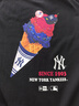 NEW ERA紐亦華MLB水繪NY LA男女情侶短袖T恤圓領潑墨印花NE 14179167-黑色-NY S 曬單實拍圖