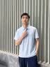 羅蒙灰藍(lán)色t恤男款夏季薄款冰絲polo衫男士短袖上衣提花商務(wù)抗皺翻領(lǐng)T 灰藍(lán)【冰絲無痕】 XL （推薦130-145斤） 曬單實(shí)拍圖