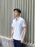 羅蒙灰藍(lán)色t恤男款夏季薄款冰絲polo衫男士短袖上衣提花商務(wù)抗皺翻領(lǐng)T 灰藍(lán)【冰絲無痕】 XL （推薦130-145斤） 曬單實(shí)拍圖