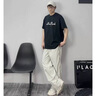 凡衣儂傘兵休閑褲子男夏季新薄款潮流牌冰絲直筒褲寬松百搭情侶闊腿長褲 灰色 XL[建議125-140斤] 曬單實(shí)拍圖