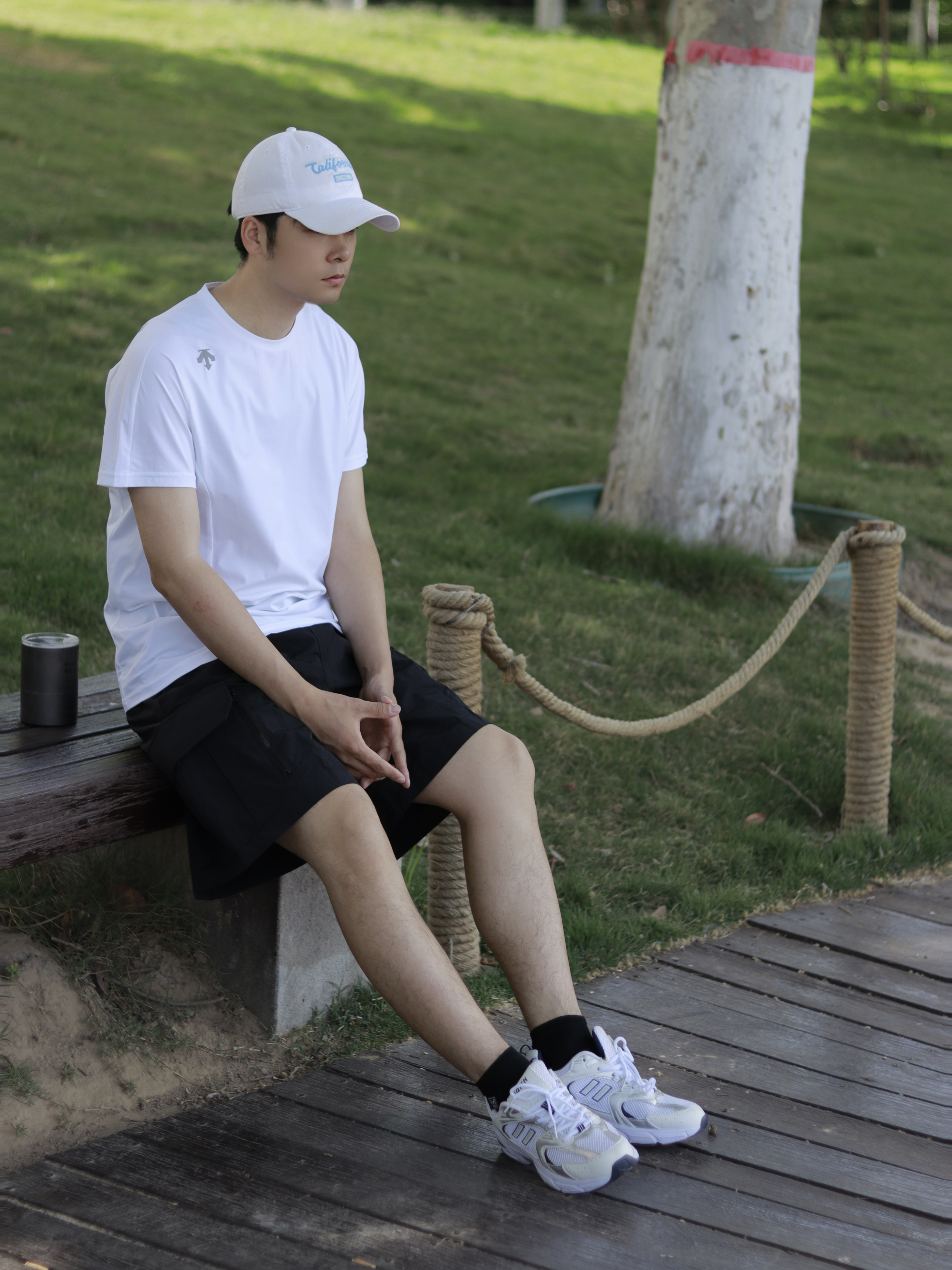 迪桑特（DESCENTE）RUNNING系列男士吸濕速干F360短袖T恤新品 WT-白色 L (175/96A) 曬單實拍圖