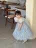 G.duck小黃鴨愛莎公主裙女童連衣裙夏季2026新款洋氣艾莎兒童生日禮服裙 艾莎公主裙子帶披肩 120 建議110-120cm5-6歲cm 曬單實(shí)拍圖