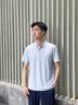 羅蒙灰藍(lán)色t恤男款夏季薄款冰絲polo衫男士短袖上衣提花商務(wù)抗皺翻領(lǐng)T 灰藍(lán)【冰絲無痕】 XL （推薦130-145斤） 曬單實(shí)拍圖