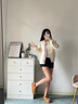 他她（TATA）厚底休閑毛毛鞋女鞋棕色牛皮加絨單鞋棉鞋冬新款CFN02DM4 黃棕（仿毛里） 36 曬單實(shí)拍圖