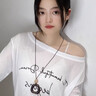 TFY復古吊墜掛繩長項鏈配t恤毛衣鏈夏季簡約日常百搭長款項鏈女配飾 【棕色】不規則吊墜毛衣鏈 曬單實拍圖