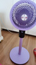 即品小米有品空氣循環(huán)扇電風(fēng)扇家用落地扇臺扇電風(fēng)扇遙控小愛(ài)語(yǔ)音臺式桌面兩用節能搖頭電風(fēng)扇 紫色小艾語(yǔ)音控制款【9D遙頭】 曬單實(shí)拍圖