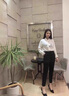 紅蜻蜓西裝褲女2026年秋季新款女裝職業(yè)九分休閑褲女直筒煙管褲子女 黑色常規 L 曬單實(shí)拍圖