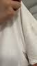 Henny Rue女士短袖女莫代爾裸感圓領緊身面膜T恤衫女春夏純色高彈打底上衣 云朵白 L （建議100-115斤卡碼拍小） 曬單實拍圖