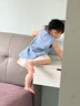 ASK JUNIOR兒童裙子夏小童無袖背心裙女童花苞裙雙層連衣裙 曬單實拍圖