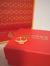 中國黃金（CHINA GOLD）黃金戒指女足金小方糖戒指開口指環首飾七夕情人節生日禮物送女友 小方糖戒指 【托帕石-品牌禮盒】 約1.4g 曬單實拍圖