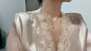 金三塔重磅真絲睡衣女100%桑蠶絲優雅蕾絲寬松絲滑睡衣套裝家居服禮物 香妃色 XL 曬單實拍圖