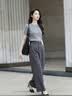 歐迪惠（Oudihui）2026年新款休閑褲女裝夏季穿搭套裝女顯瘦減齡衣服闊腿褲子女夏天 上衣+褲子 M 曬單實(shí)拍圖