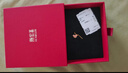 潮宏基花韻黃18K金耳線耳釘女彩金耳飾送女友生日禮物 荷葉（單只款） 曬單實拍圖
