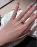 DR一克拉莫桑鉆鉑金鉆戒618訂結婚戒指情人節表白生日禮物送女友 1克拉莫桑鉑金鉆戒/D級 默認開口可調節大小 曬單實拍圖