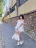 森女部落甜美風(fēng)郁金香設(shè)計感萊賽爾露肩上衣2026新款初夏絕美套裝 白色上衣 S 模特碼 曬單實拍圖