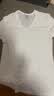 三槍男短袖T恤薄款100%純棉內(nèi)衣男士商務(wù)白色V領(lǐng)打底衫羅紋全棉汗衫 【2件裝】白色+白色 XL (175) 曬單實拍圖