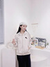 MXQP連帽開衫外套女2025春秋冬新款韓版寬松設(shè)計(jì)感小眾拉鏈學(xué)生衛(wèi)衣女 杏色 M 【80-110斤】 曬單實(shí)拍圖