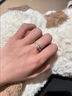 DR一克拉莫桑鉆鉑金鉆戒618訂結婚戒指情人節表白生日禮物送女友 1克拉莫桑鉑金鉆戒/D級 默認開口可調節大小 曬單實拍圖