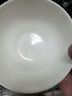 友來福陶瓷面碗7英寸骨瓷大湯碗家用泡面碗純白沙拉碗酒店餐具2只裝 曬單實拍圖