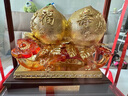 爵世皇庭金箔壽桃擺件祝壽禮物送長(zhǎng)輩70歲老人生日禮物大壽賀如意擺件 曬單實(shí)拍圖