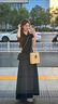 唐菓蜜連衣裙女夏季2026新款女裝韓版時尚氣質減齡風收腰顯瘦長裙子夏天 藏藍色 M 曬單實拍圖