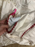 Fabrique【趙晴同款】鉤針米白色背心拼接鏤空刺繡連衣裙春夏女裝裙子 米白色 S /P 曬單實(shí)拍圖