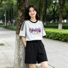 班尼路（Baleno）美式潮流運動套裝女夏季T恤褲子新款寬松休閑短袖短褲女一套衣服 曬單實拍圖