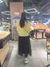 香影（xiangying）牛仔半身裙女2026夏季新款復古高腰顯瘦中長傘裙大擺a字裙子 牛仔藍 L 曬單實拍圖