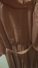 羅蒙（ROMON）連衣裙女裝法式沙灘飄逸夏季氣質(zhì)名媛設(shè)計(jì)感小眾雪紡襯衫中長(zhǎng)裙子 卡其色 XL 115-125斤 曬單實(shí)拍圖