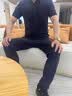 羅蒙爸爸夏季冰絲短袖t恤套裝男士中老年運(yùn)動(dòng)polo衫兩件套父親節(jié)禮物 7879藏青長(zhǎng)褲套裝 XL 碼(建議135-150斤） 曬單實(shí)拍圖