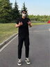 花花公子（PLAYBOY）短袖t恤男士polo領(lǐng)衫夏季無痕翻領(lǐng)冰絲上衣服中年寬松休閑男裝 黑色 XL 曬單實拍圖